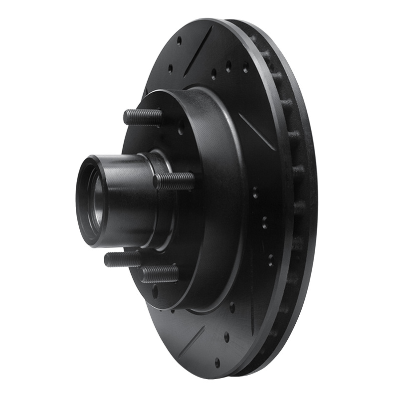 Chevrolet S10 Blazer Brake Rotor (1) - Front Left - R1 Concepts - Drilled & Slotted - Black - `91-`03